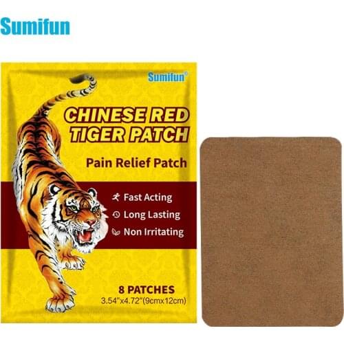8pcs Herbal Chinese Medicines 100% Original Red Tiger Balm Medical Plaster Rheumatoid Arthritis Joint Pain Relief Patches K07001