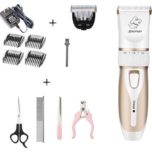 BaoRun P3 Professional Pet Cat Dog Cutter Hair Trimmer Dog Grooming Kit Rechargeable Electrical Animal Pet Clipper Shaver