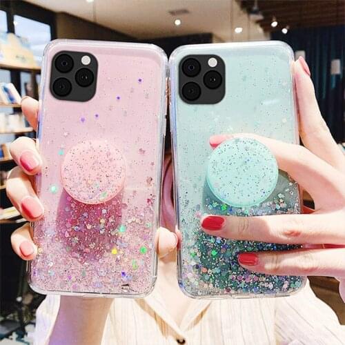 Luxury Bling Glitter Star Holder Case For Huawei Honor 7A 7C Pro Cases Cover On Huawei 7A RU 7C DUA-L22 LND-L29 Soft Phone Cover