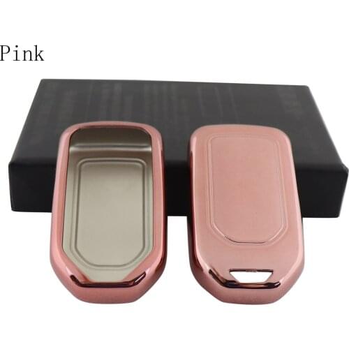 Pink Protective TPU key Case Shell Cover for Honda Accord Crosstour Civic Pilot