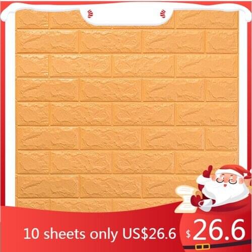 Self-adhensive 3D Wall Stickers DIY Brick Living Room TV Sofa Background Wall Decor PE Foam Waterproof Wallpapers For Kids Room