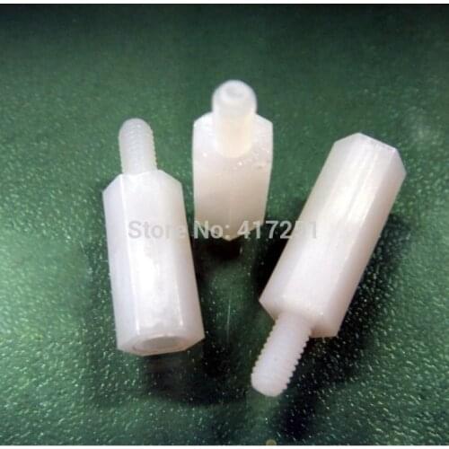 1 piece Metric M4*25+6mm Hexagon Nylon Threaded Spacers Fasteners