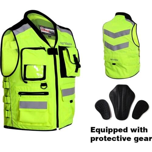 Motocross/Motorcycle Vest CE Protective Gear Reflective Safety Waistcoat Moto Riding M-2XL Black/yellow Motorbike Vest Unisex