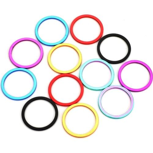 Bike Fork Stem Spacers 4pcs 5/10mm Aluminum Alloy Headset Bike Stem Spacer Fork Washer Cap For Road Bike Cycling MTB Bicycle