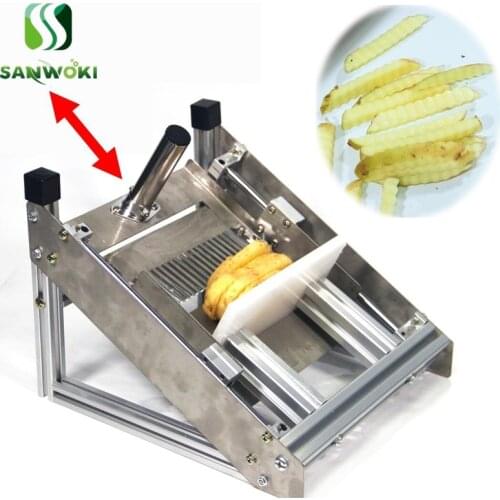 Wavy French Fries Cutter machine Stainless Steel Potato Slicer carrot wave type potato strips Cutter machine