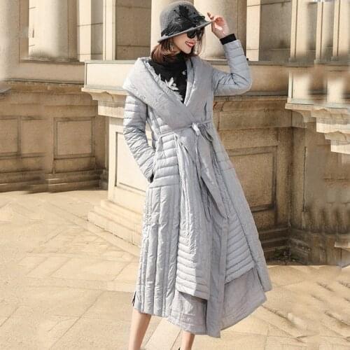 White Duck Down Winter Men Clothes 2020 Korean Vintage Long Coat Female Jacket Thick Warm Tops Chaqueta Mujer ZT4650