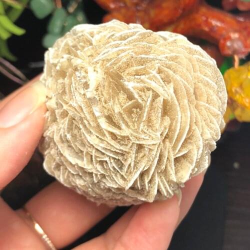 1Pcs Pure natural desert rose crystal coarse stone mineral specimen block artwork reiki healing meditation