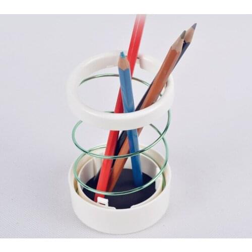 1pcs reative Retractable Portable Pen Metal Plating Rotary Station Storage Office Learning Customize