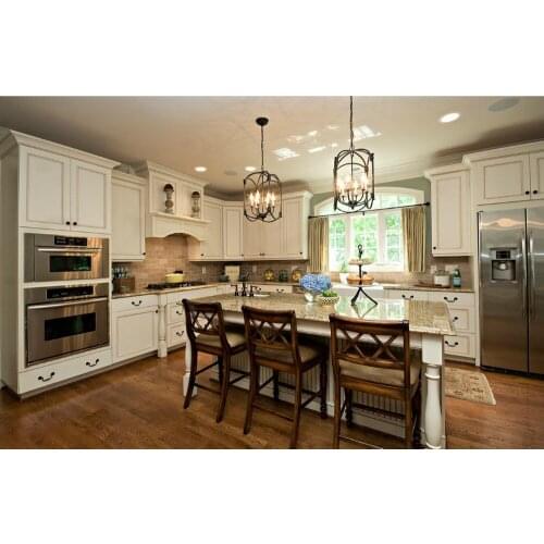 2017 new design customized American solid wood kitchen cabinets with solid wood door panel plywood carcase