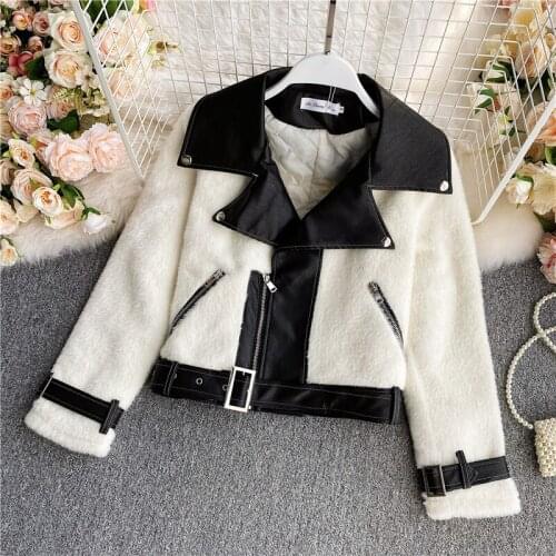 2020 new fashion casual adult womens clothing Retro lamb plush jacket female autumn and winter all-match fur loose and thick