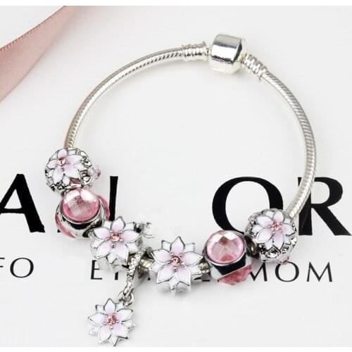 Amazon Explosion Magnolia Bracelet Europe and America Personality Creative DIY Jewelry Alloy Bracelet