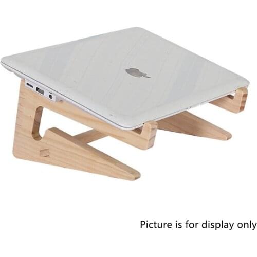 The Wood Laptop Stand Holder Increased Height Storage stand for Macbook 13 15 Inch Notebook Vertical Base Cooling Stand Mount