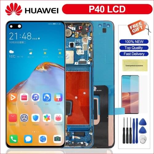 Original Screen For HUAWEI P40 Display Touch Screen Assembly With Frame For Huawei P40 ANA-AN00, ANA-TN00 ANA-NX9 ANA-LX4 LCD