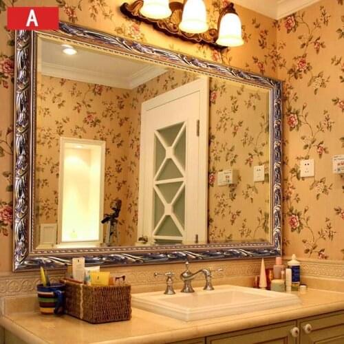 European-style Waterproof Bathroom Mirror Wall Hanging Luxury Decorative Mirror