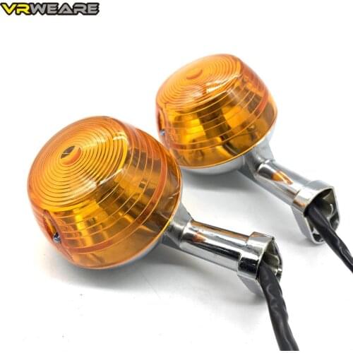 JH70 Motorcycle Front indicator Vintage Round turn signal light Steering Lights Steel Turn Lights Rear Lights Round Zinc Metal