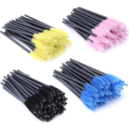 Eyelash Brush Makeup Brushes 50pcs Individual Disposable Mascara Applicator Comb Wand Lashes Make Up Brushes Tools