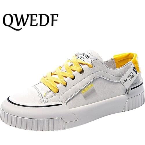 Womens Shoes Sneakers Women White Platform Sneakers PU Leather Shoes Ladies Casual Thick Sole Flats Zapatillas Mujer X11-08