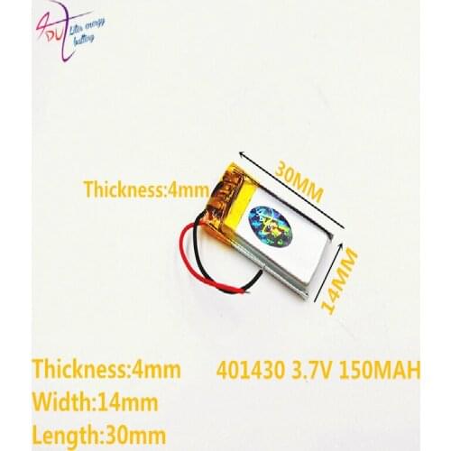 Liter energy battery lithium polymer battery 401430 041430 3.7V 150mAH 351530 401530 Bluetooth cell batteries selling MP3 MP4