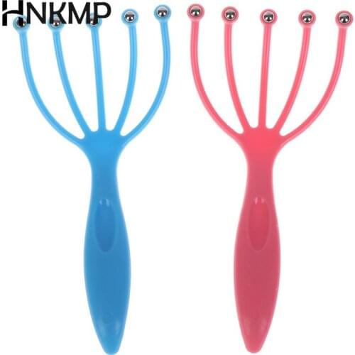 Head Massager Five Finger Ball Plastic Scalp Massager Relieve Pressure Itch Massager For SPA Hair Care