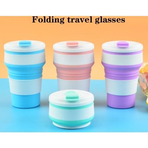 Mini Telescopic Portable Silicone Folding Coffee Cup Cover Outdoor Sport Portable Water Cup Children Travel Drink Water Copa