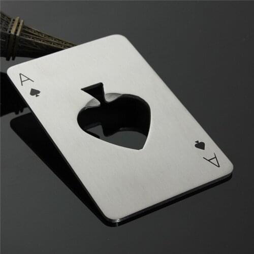 Fashion Hot Stylish Poker Playing Card Ace of Spades Bar Tool Soda Beer Bottle Cap Opener Gift