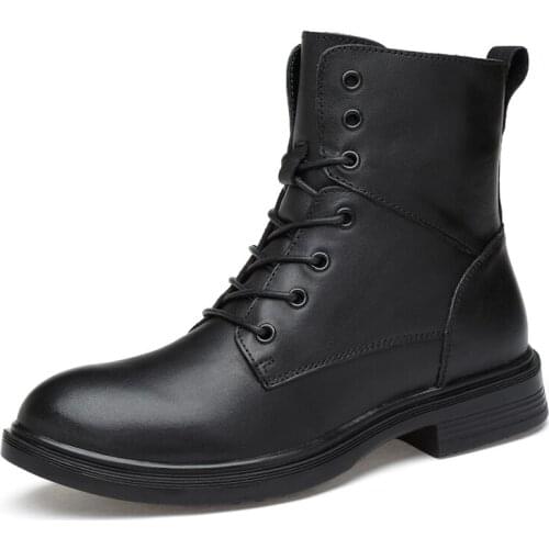 Natural Cow Leather Men Boots Size 35~49 Handmade Retro Men Shoes Warmest Mens winter boots waterproof outdoor Ankle snow boots