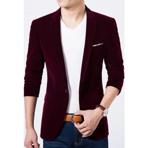 2017 Latest Coat Pant Designs Autumn Burgundy Velvet Men Suit Jacket Blazer Slim Fit Tuxedo Custom Groom Wedding Suits Terno