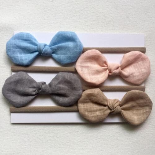 Citgeett 4PCs/Lot Baby Toddler Kid Girl Bow Hairband Turban Knot Rabbit Headband Headwear