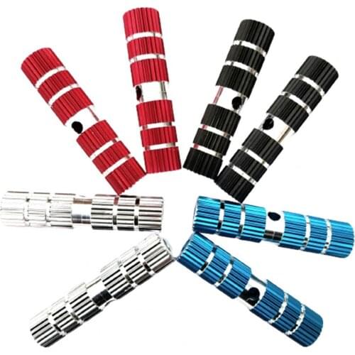 2Pcs Bicycle Road Bike Cylinder Aluminum Alloy Axle Foot Pegs Socles Pedals Cylinder Aluminum Alloy Axle Foot Pegs Socles Pedals