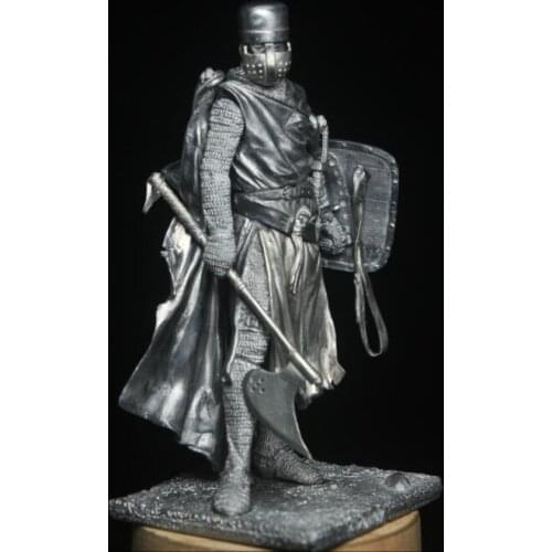 Crusades 13th Century Hospitaller Templar Knights Ancient Soldier Model Tin Metal Desktop Decorative 1/18 90mm