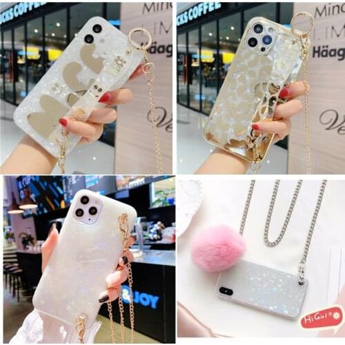 Summer Simple Leopard Nice Shell Crossbody Chain Bag Phone Case For iphone 12 pro max case 11 Pro max 7 8 plus XS MAX SE2 X XR