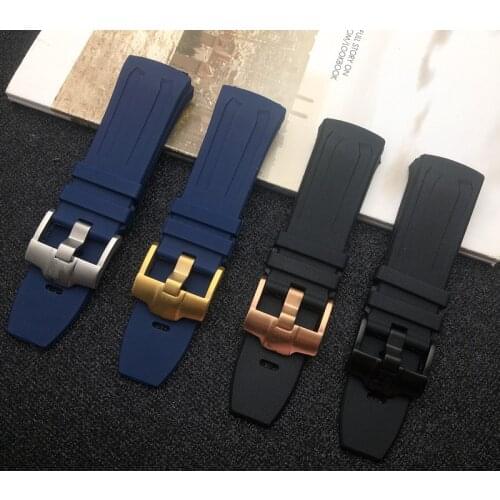27mm black blue Rubber Watch Band For AP strap For Oak Concept 26589 26560IO.OO.D002CA.01.A Watchband Replace watchband tools