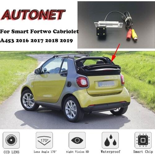 AUTONET Backup Rear View camera For Smart Fortwo Cabriolet A453 2016 2017 2018 2019 Original hole/license plate camera