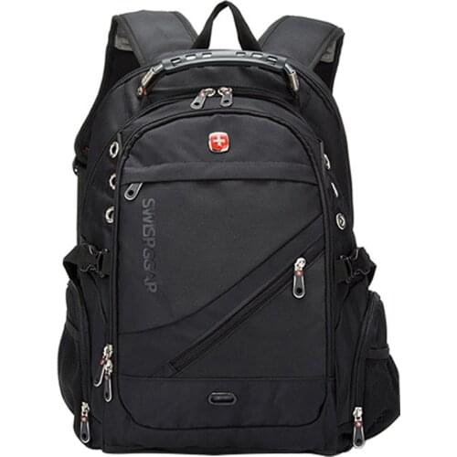Swiss Army knife backpack mens business computer bag traveling backpack junior high school student high capacity schoolbag