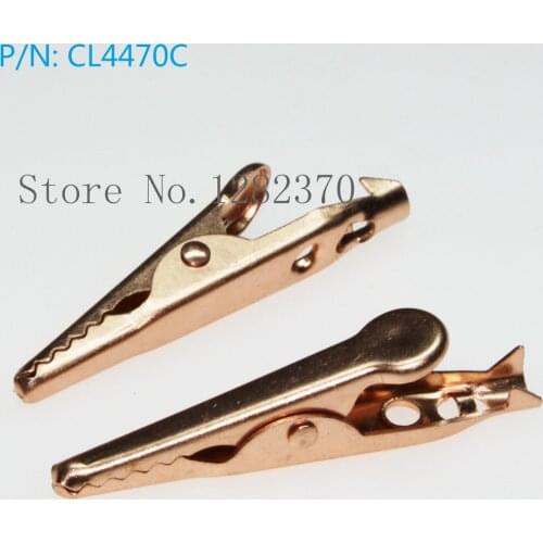 [SA] CL4470C No. pure copper wire sheathed crocodile entrainment presser cable Alligator Clip --50pcs/lot