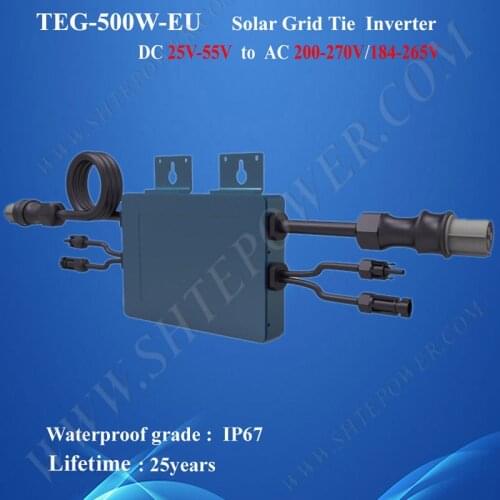 500w grid tie solar micro power inverter dc 25-55v input for 2pcs 200-300w soalr panel