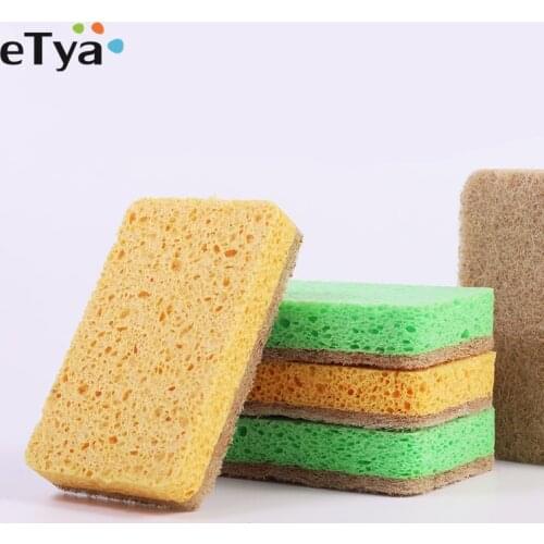 Strong decontamination Sisal cleaning brush Dishwashing Sponge kitchen cleaning tools towel Scouring pad kitchen gadgets