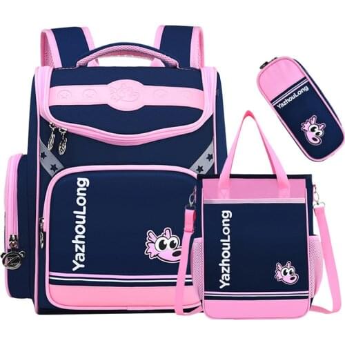 School Bags For Girls 3 Pieces Sets Backpack Handbag + Pencil Case Children Knapsack Kids Large Size Backpack mochila escolar