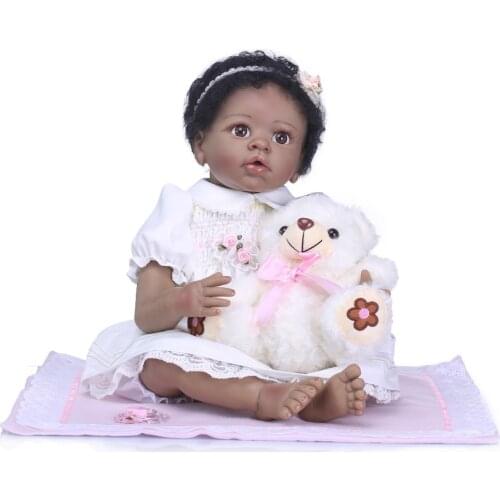 NPK Silicone Reborn Baby Doll kids Playmate Gift For Girls 22Inch Alive Doll Vinyl Soft Toys For Bebes Reborn Brinquedo Gifts