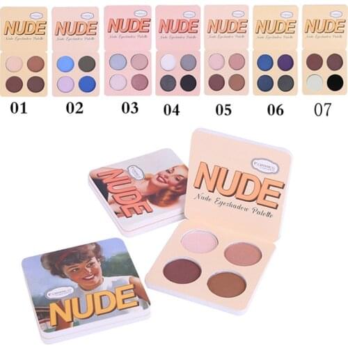 Brand Makeup Matte Eye Shadow Palette 4 Color The Nude Balm Minerals Powder Pigments Cosmetics Glitter Eyeshadow Make Up Palette