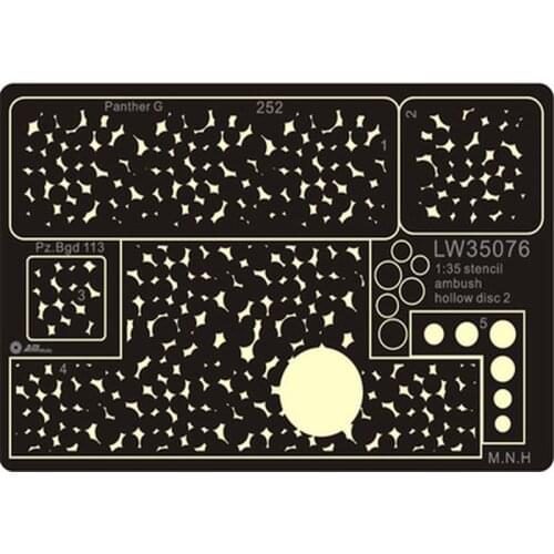 AM-WORKS LW35076 1/35 WWII German Camouflage Hallow Disc #2 - Spraying Stencil