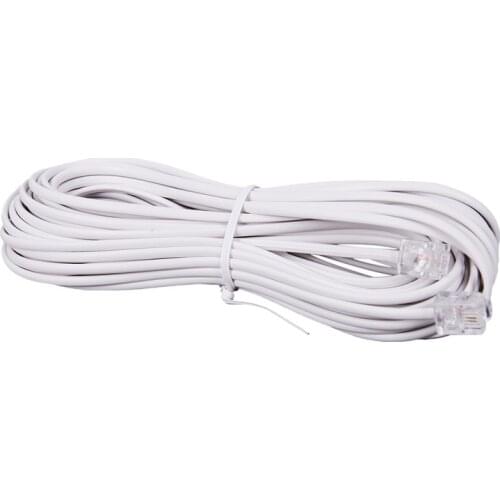1pcs 10m RJ11 Telephone Connector Extension Cable White