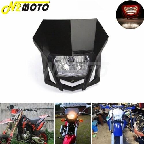 Motorbike Universal Head Lamp Lighting Enduro Dual Sport Dirt Bike Motocross Headlight Fairing For Honda Yamaha XR CRF YZ YZF WR