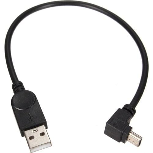 USB 2.0 A Male to Mini B 5 Pin 90Degree Up Angle Male Adapter Data Charge Cable