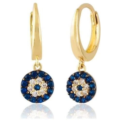 Nazarboncuk Rocking Gold Earrings Bright Wholesale Handy Custom Craftsmanship Gift Gold Earrings Design On Special