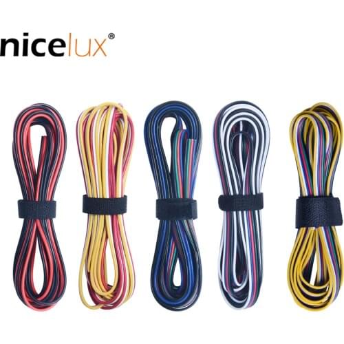 10ft 3m 2/3/4/5/6pin PVC Insulated Stranded Wire Extension Electric Cable Copper Wire for 3528 5050 RGB RGBW RGBWW LED Strip