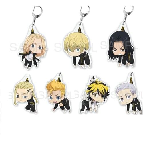 Anime Tokyo Revengers Sano Manjirō Hanagaki Takemichi Pendant Acrylic Keychain Bag Charm Keyring Cosplay Decorative Gifts Toy