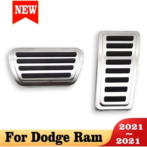 Car Pedals For Dodge RAM 2021 Foot Fuel Brake Clutch Foot Rest Cover Pad Car Styling Accessories