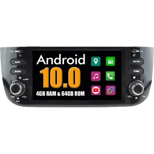RoverOne Car Multimedia Player For Fiat Punto Linea Abarth EVO 2012+ Android 10 4G+64G Autoradio Bluetooth GPS Stereo System