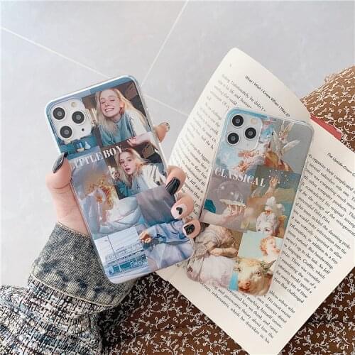 Fantasy Girl vintage poster art Phone Case For iPhone 11 Pro Max case Cute soft cover for iPhone XS Max XR X 7 8 Plus 7Plus Case